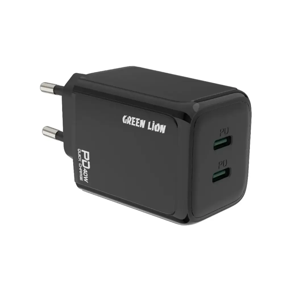 Green Lion 40W Dual PD Wall Charger with USB-C to Lightning Cable (1M)